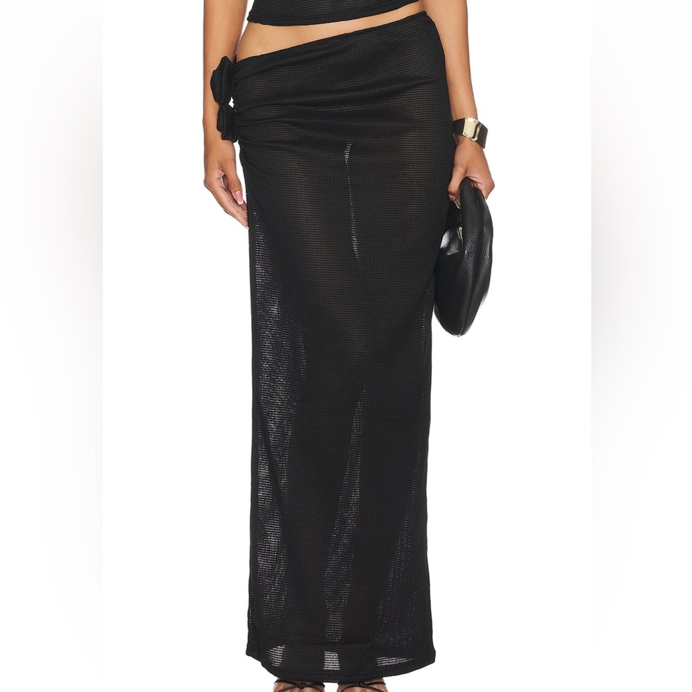 Lioness Soul Mate Maxi Skirt in Onyx